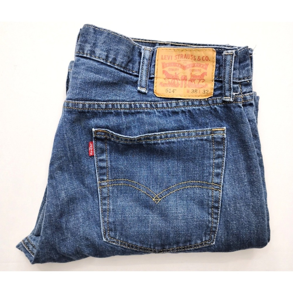 Levi's 514 Jeans Men's 38x32 Dark Wash Straight Leg Relaxed‎ Fit